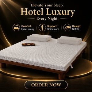 Topper Materasso in Memory Foam di Alta Qualità per Hotel <span class=keywords><strong>a</strong></span> Cinque Stelle, Tappetino Tatami per Camera da <span class=keywords><strong>Letto</strong></span>, 180x200, Spessore 3,5/5 cm, Rigidità Moderata - Product Image 1