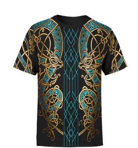 Mythologie nordique <span class=keywords><strong>Rocky</strong></span> Print T-<span class=keywords><strong>shirt</strong></span> Polyester Tissu Matériel Confortable Respirant Hommes Chemise Personnalisée À Manches Courtes T-<span class=keywords><strong>shirt</strong></span> - Product Image 1