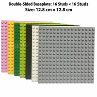 Plaque de base en briques de 16x16 points, 12,8x12,8 cm, double face, en plastique, pour affichage de pixel art MOC, jouet de modélisme DIY