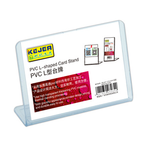 KEJEA Support <span class=keywords><strong>de</strong></span> cartes en PVC en forme <span class=keywords><strong>de</strong></span> L Présentoir en PVC Tentes nominatives Porte-numéros <span class=keywords><strong>de</strong></span> <span class=keywords><strong>table</strong></span> Présentoir d'étiquettes <span class=keywords><strong>de</strong></span> prix alimentaires Plaques signalétiques <span class=keywords><strong>de</strong></span> bureau - Product Image 3