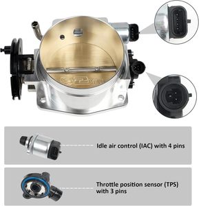 Htostar ท่อร่วมไอดีสำหรับรถแข่งสำหรับ OLIVER fitment อะลูมิเนียมใหม่ (92มม.) เข้ากันได้กับเครื่องยนต์ LS1/LS2/LS6 Lexus สำหรับ OE - Product Image 4