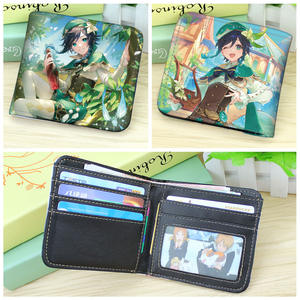 Portefeuille court 36 styles pour femmes hommes enfants Xiao Ganyu Klee Keqing Raiden Shogun SHEN Portefeuilles Anime PU Purse - Product Image 2