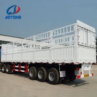 Semi-remorque de transport d'animaux AOTONG 60T, type clôture, pour le transport de bétail