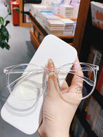 Lunettes anti-lumière bleue en gros pour hommes et femmes, montures transparentes, montures optiques tendance