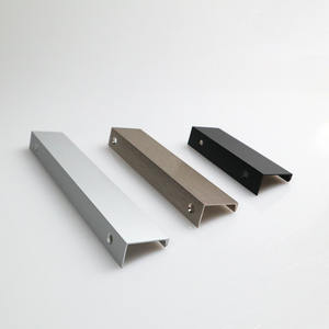 アルミ製ブラック1000mmロングエッジフィンガープル隠しモダンキッチン寝室家具ワードローブキャビネット引き出しハンドル - Product Image 6