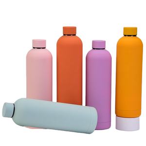 맞춤형 로고 고무 페인트 야외 진공 플라스크 스포츠 물병 맞춤형 스테인리스 스틸 물병 비즈니스 선물용 - Product Image 6