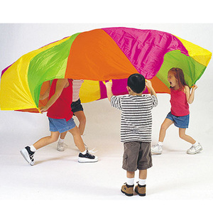 Personalizado niños 6-20 pies paracaídas mango Arco Iris paracaídas niños jugar paracaídas para la actividad de educación física - Product Image 5
