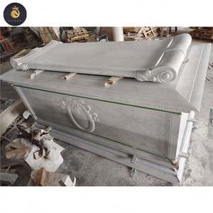 EV diseño personalizado Cararra mármol blanco suministros funerarios lujo tallado a mano ataúd polaco ataúd directo de los fabricantes - Product Image 3
