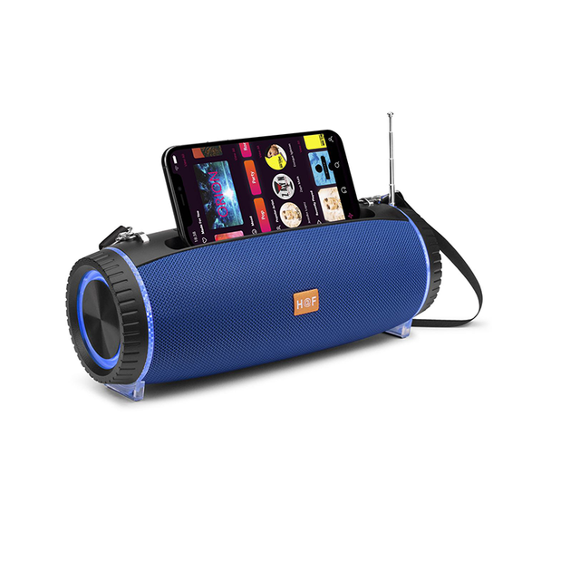 New Trend Portable BT Speaker Wireless With Smart Phone Holder Support Stereo Sound Waterproof TF Card USB FM Radio