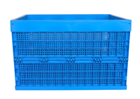 Caisses de stockage en plastique perforées, robustes, pliables, empilables, recyclables, en PP, pour la logistique, vente en gros