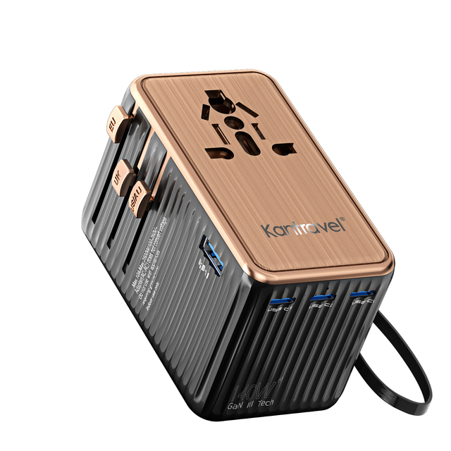140W GaN Universal Travel Adapter Worldwide Premium Plug International USB-C Global Fast Charging for Travel and Multi-Device