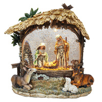 Nouveauté : Cadeaux du Nouvel An et du Festival du Printemps, Ornements religieux de Noël pour l'exportation, Sainte Famille, Manger, Lanterne à eau, Ambiance