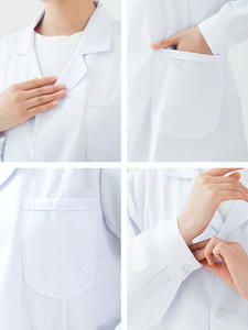 เสื้อกาวน์แพทย์แขนยาวสีขาวสำหรับผู้ชาย ผ้าทอ ชุดทำงานสำหรับแพทย์ พยาบาล นักศึกษา เสื้อผ้าสำหรับ<span class=keywords><strong>ทดลอง</strong></span>ในฤดูหนาวแบบหนา - Product Image 6