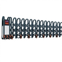 Portail coulissant électrique rétractable en alliage d'aluminium, intelligent, sans rail, télécommandé, pour chantier scolaire
