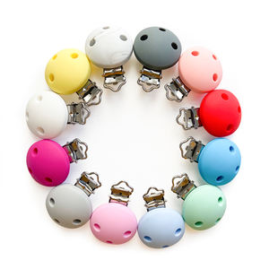 Clip para Chupetes de Silicona de Grado Alimenticio al por Mayor, Personalizado, 10 Colores, No Tóxico, Certificado EN71, Cuentas Masticables para Bebés, DIY - Product Image 2