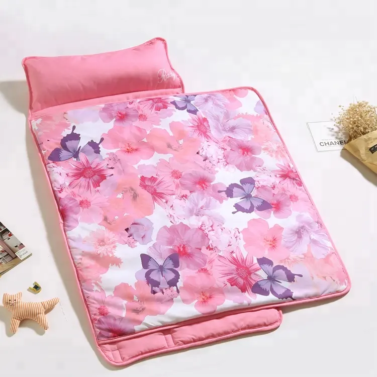 Wholesale Baby Kids Toddler Nap Mat 3D Digital Printing Sleeping Mats with Pillow