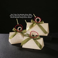 Boîte à bagues triangulaire en bois, support cadeau pour mariage, idéal pour cérémonie de fiançailles, fête, bougie ou portefeuille, écologique
