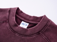 Oversize YKH 285GSM O cuello 100% algodón ácido lavado verano manga corta hombro caído alta calidad hombres camiseta