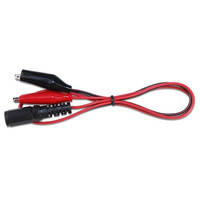 Cable de prueba con pinzas de cocodrilo hembra DC 5.5x2.1mm, conductor de cobre, PVC, rojo y negro, para batería, cable de alimentación DC