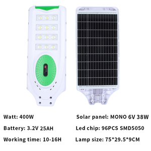 Lámpara Solar LED SMD 5050 de 300W/400W/500W para Jardín, Calle o Carretera, IP66 Impermeable, con Sensor de Luz, Batería Industrial ABS, Certificación CE - Product Image 6