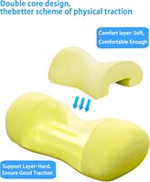 Oreiller ergonomique en mousse à mémoire de forme pour le cou, soutien de contour pour soulager les tensions et les douleurs du cou et des épaules, housse respirante et inodore