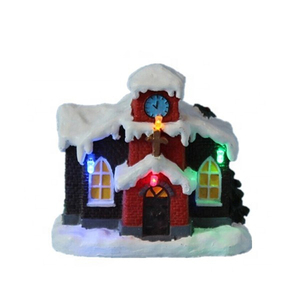 4 pulgadas led luces de Navidad <span class=keywords><strong>casas</strong></span> de pueblo resina casa - Product Image 1