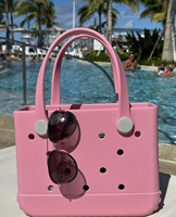 Petit sac de plage en EVA imperméable structuré moulé debout léger facile à nettoyer sac de transport pour la piscine la plage et l'usage quotidien