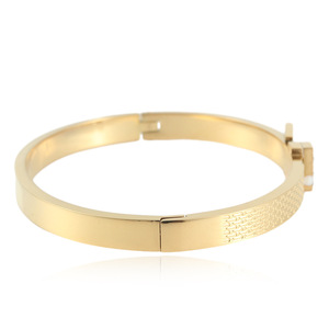 Women's Gold Tone Crystal <b>Bangle</b> <b>Bracelet</b> With Rhinestone Inlay Everyday Wear Jewelry 13012 - Product Image 4