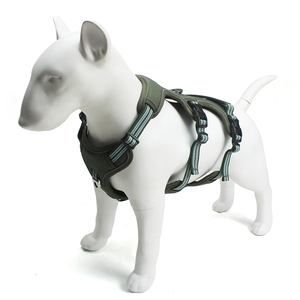 Harnes anjing reflektif Logo kustom tombol <span class=keywords><strong>Harness</strong></span> nilon indah modis tersedia ukuran S M L XL rantai anjing langkah dapat disesuaikan - Product Image 3