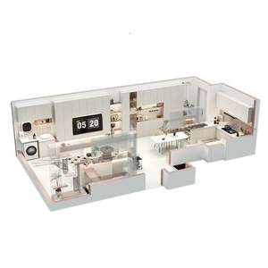 Meuble TV moderne pour salon, unité murale avec étagère intégrée pour systèmes de divertissement, solution d'affichage - Product Image 5