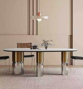 Ensemble <span class=keywords><strong>table</strong></span> à <span class=keywords><strong>manger</strong></span> Bentley <span class=keywords><strong>14</strong></span> extra large de luxe moderne dessus en marbre vert <span class=keywords><strong>table</strong></span> à <span class=keywords><strong>manger</strong></span> pour 6-20 <span class=keywords><strong>personnes</strong></span> meubles d'intérieur Chine - Product Image 5