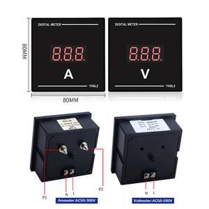 6L2/99T1 Kỹ Thuật Số Voltammeter Kế Ampe Kế <span class=keywords><strong>AC</strong></span> 50-500V Điện Áp Tester 220V 380V - Product Image 3