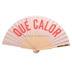 Abanicos Chinos de Madera de 23 cm al por Mayor para Decoración de Bodas, Abanicos Portátiles Personalizados - Product Image 1