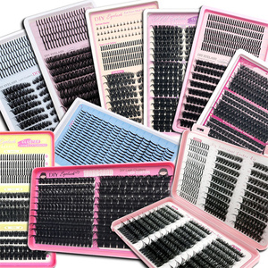 Faux Cils en Grappes Fibres Artificielles 100D+200D Haute Simulation Poils Doux Semi-Faits à la Main Cils DIY Transfrontaliers - Product Image 2