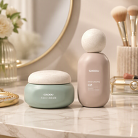 Ensemble de flacons compte-gouttes en verre givré de luxe pour soins de la peau, sérum et huiles essentielles, 30 ml et 50 ml, ensemble d'emballage cosmétique, pot à crème personnalisé