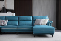 Tissu en daim de Style coréen 100% de qualité supérieure, chaise de salon multifonction, canapé inclinable en forme de L