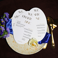 Tarjeta de menú de boda ovalada elegante, papel de aluminio dorado personalizado, tarjeta de invitación de boda, menú de Baby Shower