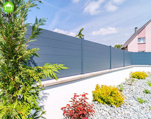 Clôture de bricolage immobilière pour la maison, bordure extérieure, clôture de <span class=keywords><strong>jardin</strong></span> semi-privée, cadre en alliage d'aluminium, service de modélisation 3D - Product Image 2