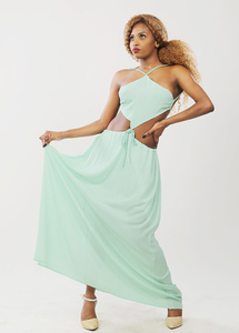 All'ingrosso della fabbrica Sexy su ordinazione Tieback Chiffon ampia vestibilità aperta posteriore Maxi vestito da <span class=keywords><strong>spiaggia</strong></span> - Product Image 2
