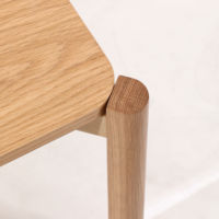 Meubles d'usine en gros, design nordique moderne, placage de chêne, bois naturel, table de salon, table basse carrée en bois