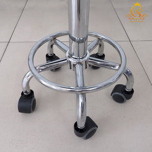 Tabouret de bar EUR PET, chaise de bar pivotante, chaise de salon de coiffure avec poulie, chaise de beauté pivotante, tabouret mobile noir pour médecin - Product Image 4