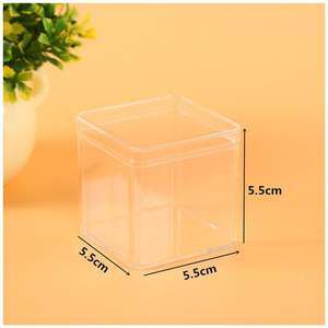 5.5x5.5x5.5 cm Mini boîte à dragées en acrylique transparent, Perspex mariage bonbons boîtes cadeaux boîte de musée étui pour objets de collection-Pokemon - Product Image 1