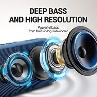 Speaker Nirkabel Tahan Air IP67 dengan Subwoofer Terintegrasi, Suara Stereo Bass Ekstra, Lampu Warna-warni untuk Pesta dan Berkemah