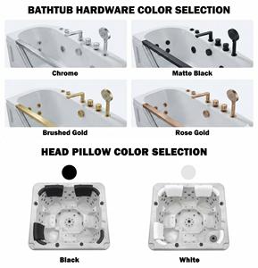 Baignoire acrylique pour 2 personnes, best-seller, avec jets d'hydromassage, LED au fond, bain à remous extérieur, <span class=keywords><strong>spa</strong></span> jacuzzi, baignoire intérieure - Product Image 3