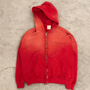 Felpe con Cappuccio Vintage Finch Garment, 400GSM Peso Pesante, Produttore di Abbigliamento Streetwear Personalizzato con Logo, Cerniera Doppia per Uomo - Product Image 2