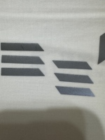 Étiquette d'impression thermique d'icône de transfert thermique réfléchissante argentée pour des vêtements de T-shirt chapeaux chaussures gobelets
