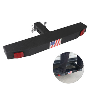 Truck Bumper <b>Step</b> <b>Bar</b> Q195+Q235 Steel Black With Us Flag For Retrofit Upgrade - Product Image 1