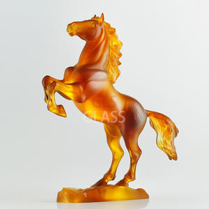 ม้าคริสตัลสำหรับตกแต่งบ้านแกะสลักด้วยมือกล่องของขวัญและโลโก้ - Product Image 1