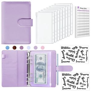 Organisateur de budget A6 avec enveloppes pour argent, classeur à 6 anneaux en marbre pour la gestion budgétaire - Product Image 4