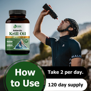 Lower MOQ Premium Krill Oil Softgels 1000mg Support Immune System Krill Oil <b>Supplement</b> Antioxidant Support Sofftgels 240 Pcs - Product Image 4